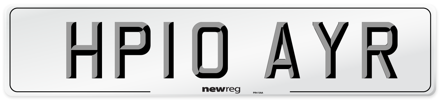 HP10 AYR Number Plate from New Reg